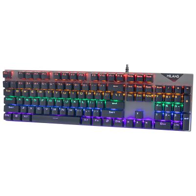 China MK808 Anti-ghosting Key Mechanic Gaming Keyboard 104 Multimedia Optical Axis Backlit Mechanical Keyboard for sale