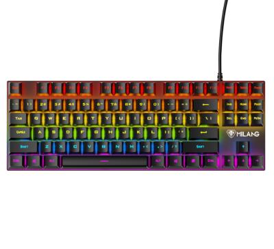 China Custom OEM Cable Anti-ghosting MK809 Professional Led Keyboard Color Backlit ABS Plastic Plastic Mechanical Keyboard For Laptop Computer for sale