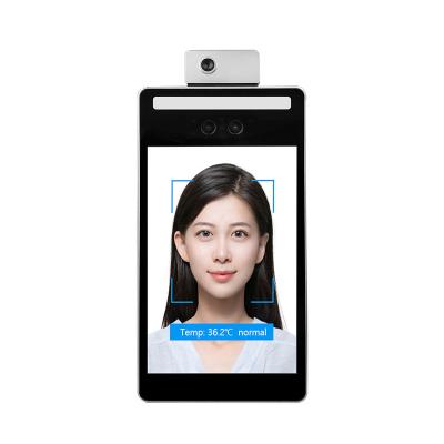 China Motion Detection 8 Inch Tablet Access Control Face Recognition Temperature Detector Measurement Face Recognition Time Attendance System for sale