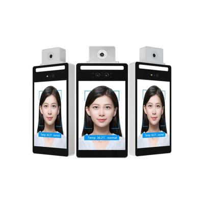 China 8 Inch Face Recognition Device Time Facial Time Recorder Attendance Non Contact Thermometer 55mm*18mm*10.6mm for sale