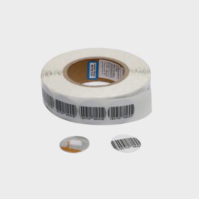 China 3.4x3.4 round label 8.2mhz barcode clothes rf label system rf sticker soft for retail GSE-729 (3.4X3.4 round label) for sale