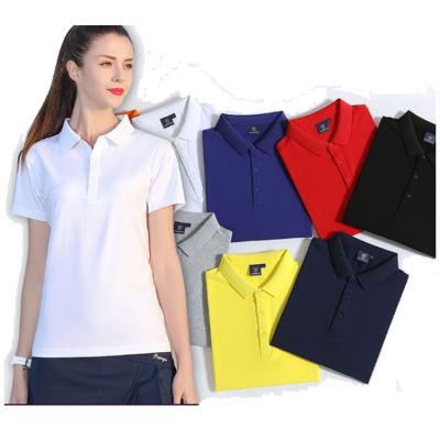 China Anti-Wrinkle Wholesale Sweatsuit 100% Cotton Polo Neck Short Sleeve Polo Shirts For Women for sale