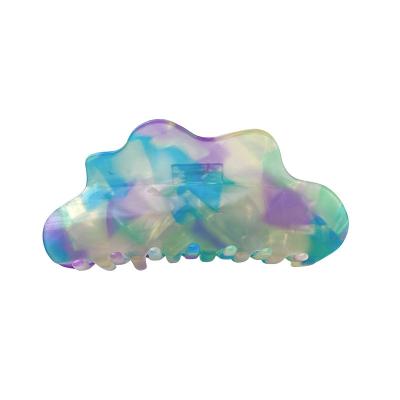 China Eco-Friendly/Recyclable/Fancy Claw Hair Style Summer Shape Cloud Acetate Big Size 13cm Big Size 13cm Clips For Girls Thick Hair for sale