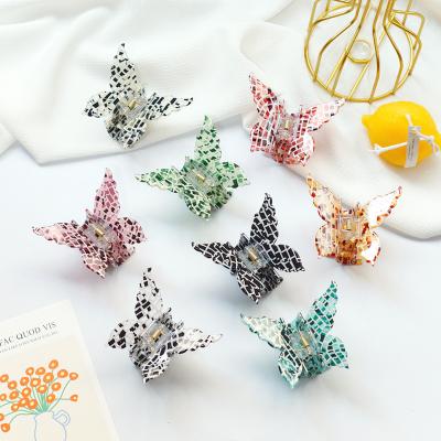 China Hot Selling Eco-Friendly/Recyclable/Fancy 2022 Butterfly Hair Claw Cuts Super Beautiful Colorful Acetate Hair Claw Clips For Women Girls Hair Accessories for sale