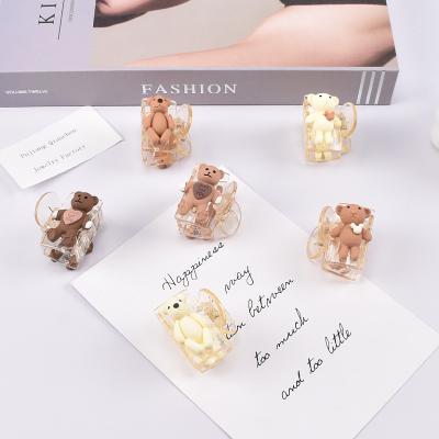 China New Design Eco-friendly/Fancy Bear Custom Cute Cartoon Acrylic Hair Claw Clips Hair Accessories For Girls for sale