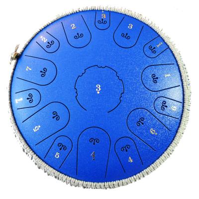 China 14 Inch 15 Notes Tongue Drum 15 Keys C Air Tongue Steel Drum Hot Selling Products Yoga Musical Instrument for sale