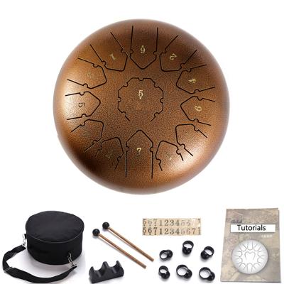 China Wholesale 12 Inch 13 Votes Percussion Drum Handpan Chakra Miditation Drum FREE Bag and Steel Mallets Tongue Drum for sale