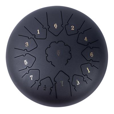 China High Quality Steel Miditation Tongue Drum 12 Inch 13notes Handpan Drum With Bag Mallets for sale