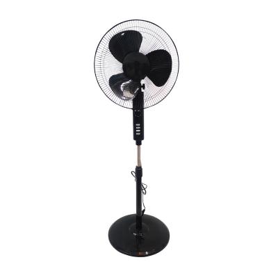 China Quietly Timer Setting 16inch Black Color Round Base 16inch Stand Fan for sale