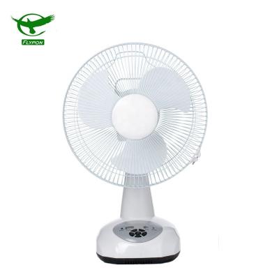 China Rechargeable Fan AC&DC 12 Inch Table Fan Rechargeable Electric Desktop Fan With Battery for sale