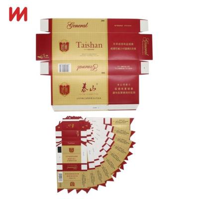 China Recyclable White Paper Cardboard Boxes Carton Cigarette Packaging Box for sale