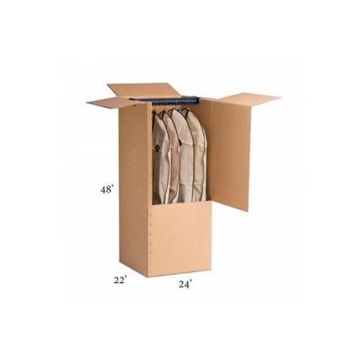 China Recycled Materials Heavy Duty Cardboard Moving Wardrobe Boxes Moving Wardrobe Storage Boxes for sale