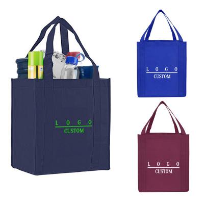 China Custom handled eco grocery storage rpet pp non woven shopping bag with custom logo for sale