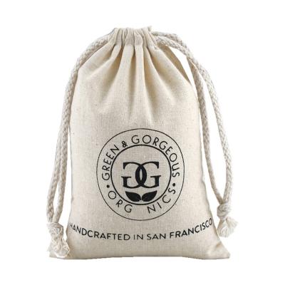 China Custom Logo Printed Gift Canvas Cotton Folding Handbag Shoe Dust Pocket Drawstring Bag for sale