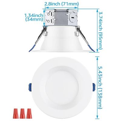 China LED Ceiling Smart Flush Mount Light 4 Inch 10w 5000K All In One ETL Certified for sale