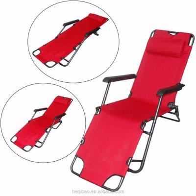 China High Quality Beach Chair Folding Recliner Chair Sun Sofa With Cup Holder for sale