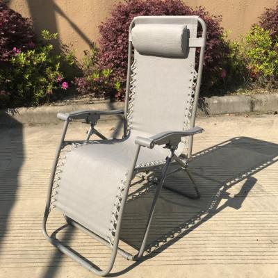 China Funiture Metal Sun Patio Garden Sofa Weightless Recliner Outdoor Easy-carry Gray Color Foldable Chair for sale