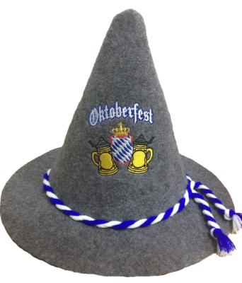 China AP415 striped hot selling group of hats prom performance witch hats beer mug oktoberfest hats for sale