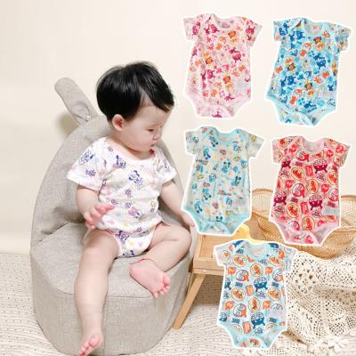 China New CLASSIC Baby One-Piece Cotton One-Piece Pajamas Summer New Baby Rompers Summer Half-Sleeve Hole Romper AP348 for sale