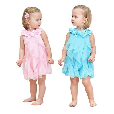 China CLASSIC Organza Baby Rompers Lace Up Wedding Dress Design Flower Girls Toddler Dress Latest 1 Year Baptism Dress Set For Baby AP352 for sale