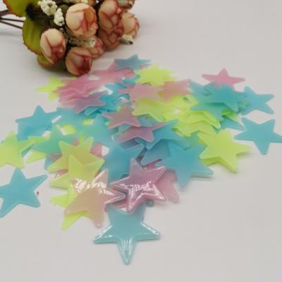 China WALL STICKER 100pcs/bag 3D Glow Plastic Star Luminous Wall Sticker AP494 for sale