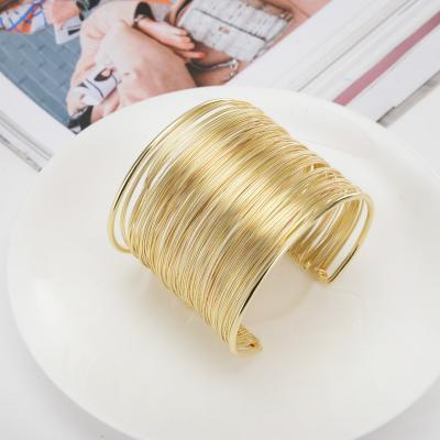 China Vintage European and American personality open wire luxury heavy metal AP522 high quality bracelet for sale