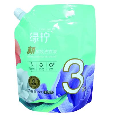 China Wholesale Printed Plastic Barrier Washing Powder Detergent Holder Up Spout Pouches Packing Bag Packaging For Liquid Soap for sale