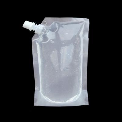 China Food Safety Reusable Spout Stand Up Spout Packaging Pouch Plastic Bags For Beverage for sale