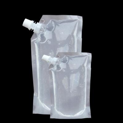 China Food Safety Custom Printing Clear Plastic Stand Up Spout Pouch Drink Packaging Bag for sale