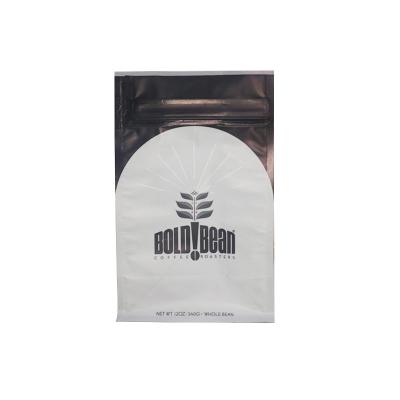 China Custom Flat Bottom Zipper Barrier Foil Resealable Pouch Bag For Coffee for sale