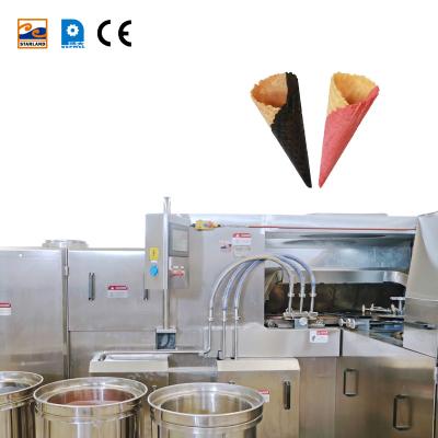 China 51 Baking Pans Full Automatic Frozen Food Plant Two Color 5m Long With Installation And Commissioning Rolled Sugar Cone Machine for sale