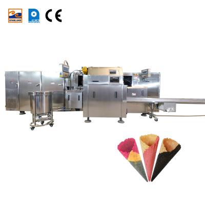 China Flexible 51 Baking Pans 5m Long Snack Factory Full Automatic With After-sales Service Rolled Sugar Cone Machine for sale