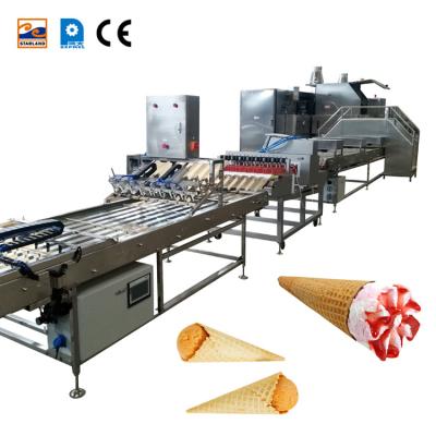 China food & Beverage factory supplier ice cream cone production line automatic crispy tube food making machine with high quality and high stability for sale