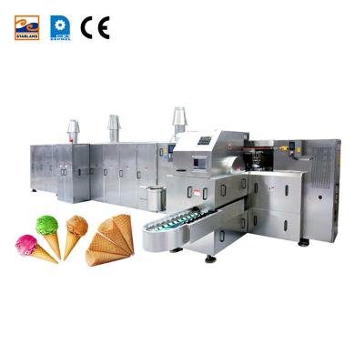 China High quality 39 baking pan 7m long frozen food factory full automatic with after-sale service waffle cone machine for sale