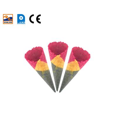 China Normal Crispy Ice Cream Double Color Cone Rainbow Cone Ice Cream Related Products for sale