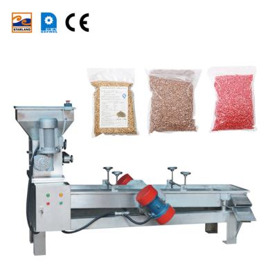 China food & Beverage Factory Stainless Steel Chinese Food Cookies Croquettes Decorated Rice Chips Crunchy Skin Crushing Machine for sale