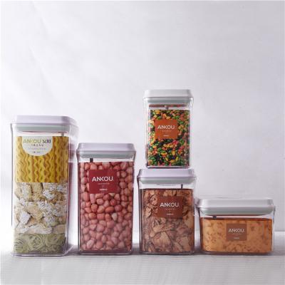 China Other Containers Food Keeper Storage Container Plastic 5 Pcs Easy Open Set Hot Sale And Lock Cool Storage for sale