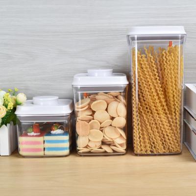 China Other Household Item 3 Combination Pieces Set Square Moisture Proof Clear Plastic Containers With Lids for sale