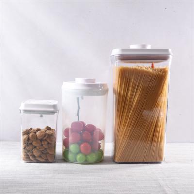 China Hot Sale 8-PC Freshness Preservation ANKOU Set Square Food Grade Kitchen Containers Pop Up Clear Air Tight Container for sale