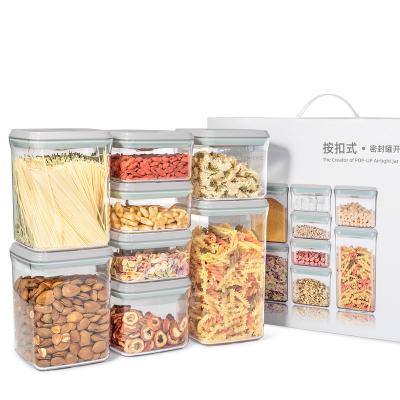 China Hot Sale Microwavable Kitchen Airtight Food Containers Dry Flour Sugar Storage Stackable Food Containers for sale