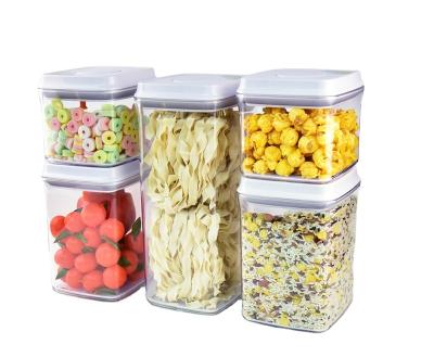 China ANKOU BPA Free Preservation Freshness Kitchen Food Storage Box Plastic Food Storage Containers Transparent Airtight Cereal Storage Containers for sale