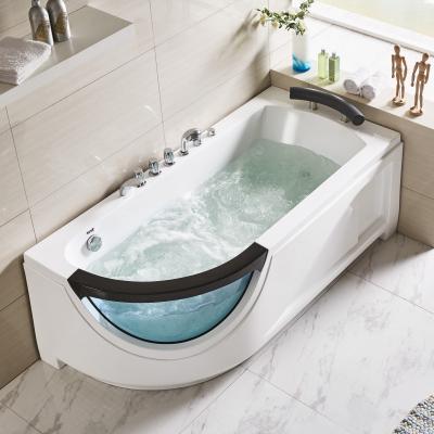 China double side skirt (straight skirt) Q307N (L/R) various sizes standard massage bathtub with glass for sale