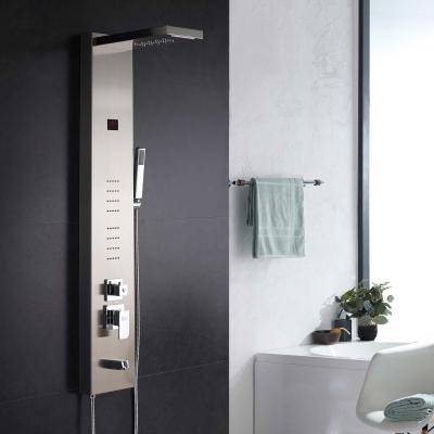 China Without Design SUS304 Y044 Rectangular Sliding Bar Shower Panel Cambodian Markets for sale