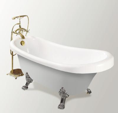 China Lion's Feet Royal Free Standing Baths Acrylic Claw Foot Bathtub Soaking Body for sale