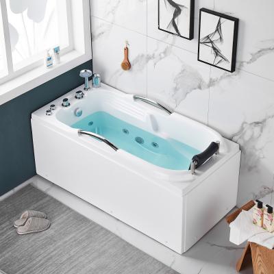 China Three Side Skirt Woma 1 Person Hydromassage Bathtub With Seat SPA Bath Whirlpool Jetted Hot Tub (Q433) for sale