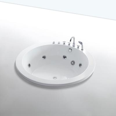 China Q414A built in round form drop in bathtub with massage function for sale