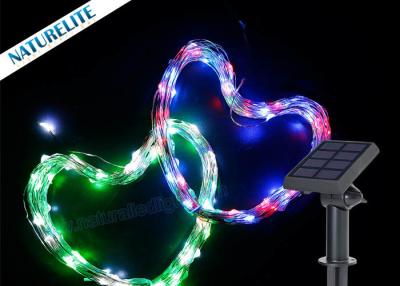 China Christmas Copper Wire String Solar Led Garden Lights 60 LED / M Waterproof Shape Light for sale