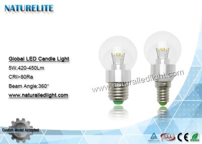 China 5W G50  Led Bulbs Global Led Candle Bulbs 420 - 450 lm CRI 80Ra for sale