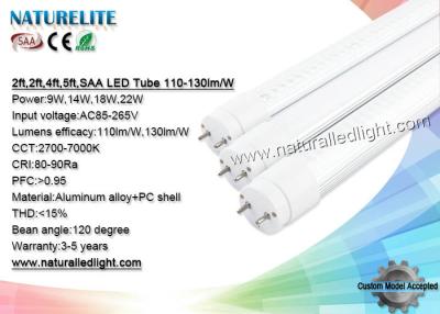 China SAA los 2ft, los 3ft, los 4ft, tubos fluorescentes de los 5ft LED no radiación ULTRAVIOLETA/del IR para las organizaciones de la empresa en venta