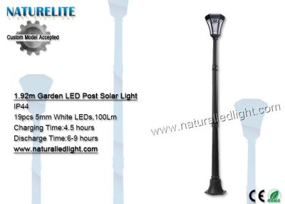 Cina IP44 luci principali solari, pc della luce 100LM 19 del giardino della posta del LED in vendita